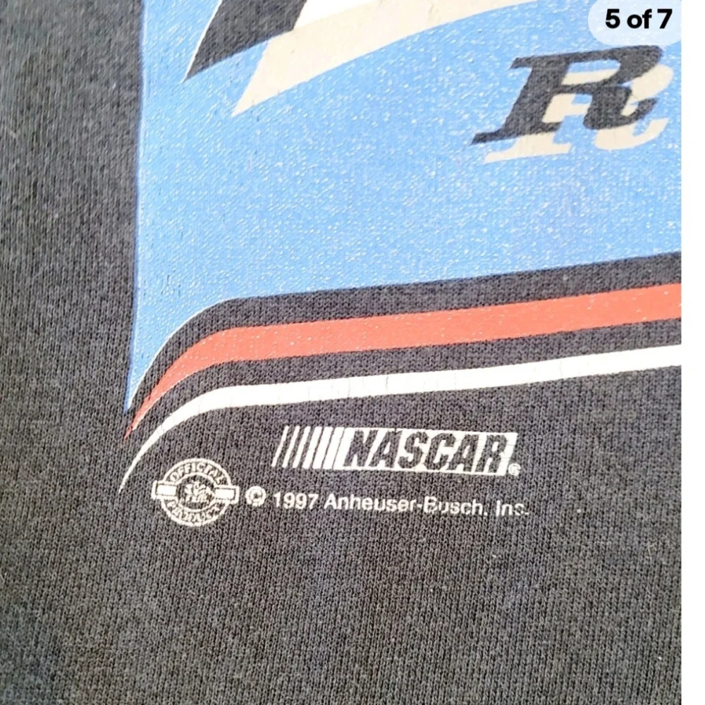 Vintage 1997 Budweiser Racing NASCAR Crewneck Sweatshirt Ricky Craven 25 USA - Picture 7 of 10